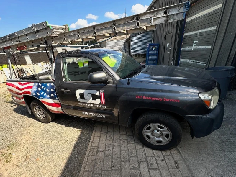 OCI Restoration service vehicle in the Triangle